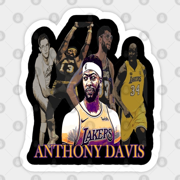 Anthony Davis, Lakers Centers Sticker by IronLung Designs